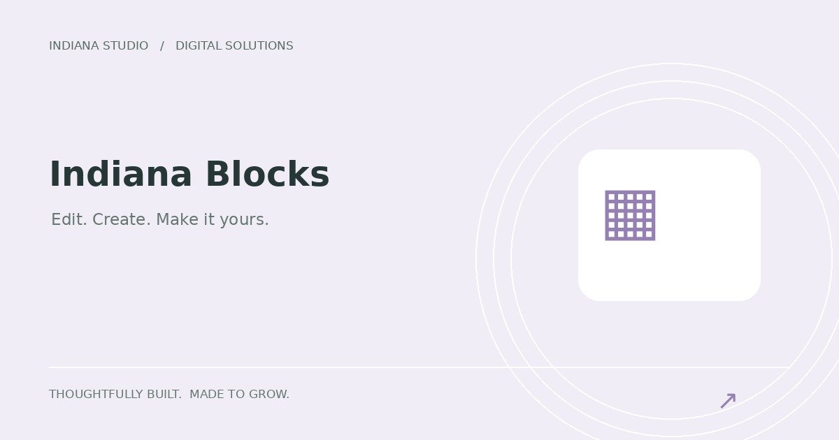 Indiana Editable Website